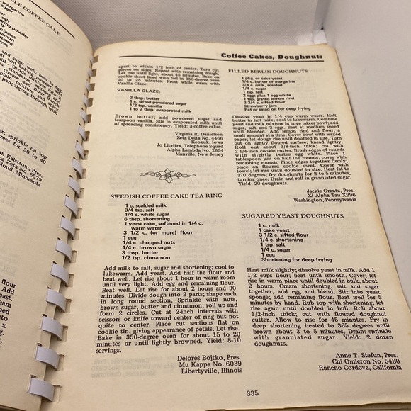 The Beta Sigma Phi International Cookbook Desserts Spiral Bound 1968 Vintage - Picture 5 of 9